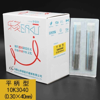 乐灸牌一次性使用平柄型无菌针灸针0.30*40mm钢柄针灸针500支/盒图4