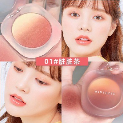 MINSHZEE茗希芝渐变腮红防水防汗粉质细腻易上色脏脏茶渐变腮红盘图4