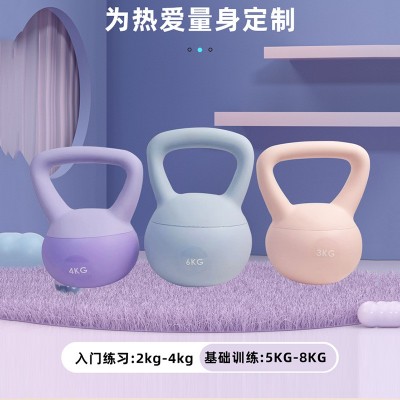 家用软体提壶哑铃男女士深蹲锻炼手臂健身器材力量训练PVC软壶铃图2