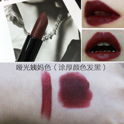 ins超火哥特欧美风哑光雾面口红深紫色黑紫色巧克力棕姨妈红唇膏图3