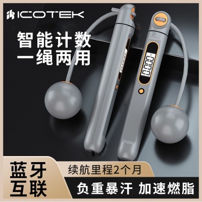 无绳跳绳健身燃脂运动跳绳男女智能蓝牙计数中考钢丝绳子两用跳绳图2