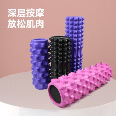 厂家直销黑色实心狼牙棒月牙柱瑜伽柱按摩放松滚轴泡沫轴健身滚筒图4