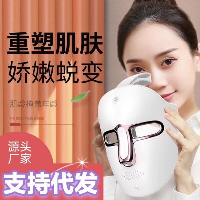 光子嫩肤仪红蓝光面罩家用脸部大排灯led照脸祛斑祛痘印美容仪器图5