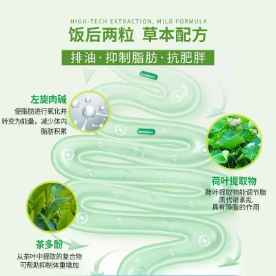 抑制食欲老药罐茶多酚荷叶胶囊缓解体力疲劳荷叶肥减左旋肉碱胶囊图4