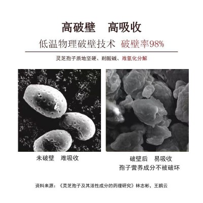 百草纪破壁灵芝孢子粉蓝帽增强免疫力保健食品批发一件代发图2