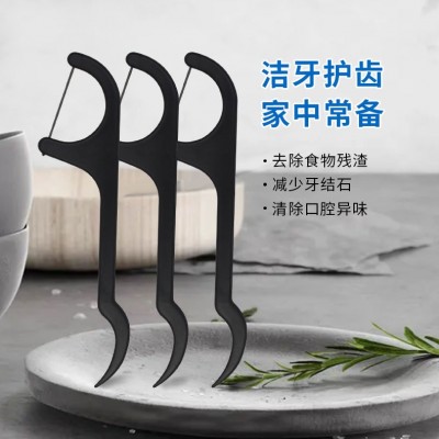 佰仕洁牙线盒装原味竹炭双线多规格一次性高细剔牙线签厂家批发图2