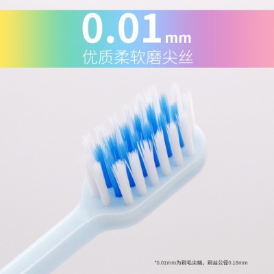 PESITRO缤纷家庭装牙刷 细丝软毛清洁护理口腔备用5支装厂家批发图3