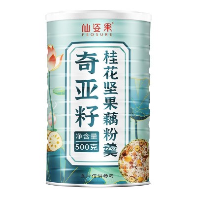 奇亚籽坚果藕粉桂花水果颗粒莲藕粉羹500g营养早餐代餐饱腹批发图5