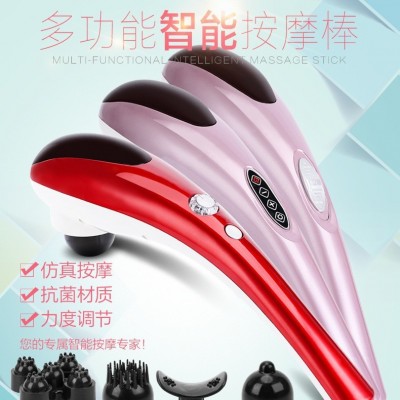 跨境海豚按摩棒器电动捶背器敲打锤多功能全身家用震动手持式按摩图4