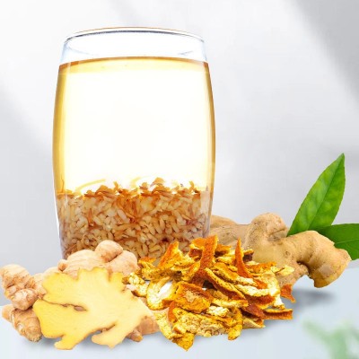 陈皮姜米茶 陈皮姜丝炒米茶 姜米茶陈皮泡水批发代发图2