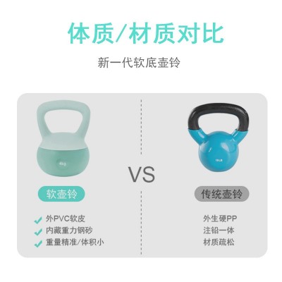 新款PVC软壶铃女士家用健身软哑铃手臂男士提壶深蹲练臂力量训练图2