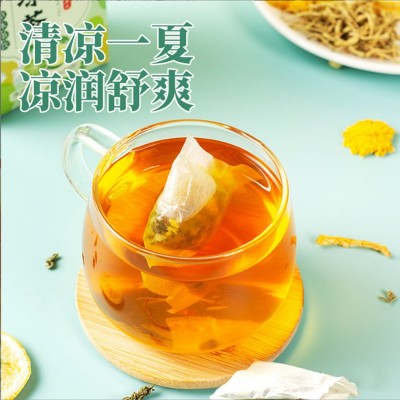 暑气清凉茶藿香薄荷消暑养生茶解暑降温避暑茶包150克/盒 现货充足图2