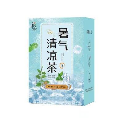 暑气清凉茶藿香薄荷消暑养生茶解暑降温避暑茶包150克/盒 现货充足图4