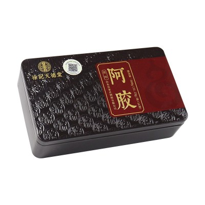 阿胶块250g山东特产阿胶片源头工厂可熬阿胶糕铁盒装阿胶块厂家图4