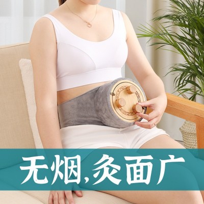 腹部艾灸盒随身灸家用无烟全身通用器具竹木制艾灸罐艾灸器 材一体图2