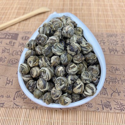 新茶广西横县茉莉花茶 茉莉龙珠 浓香型花茶叶绣球散装批发白龙珠图3