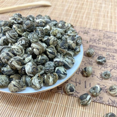 新茶广西横县茉莉花茶 茉莉龙珠 浓香型花茶叶绣球散装批发白龙珠图2