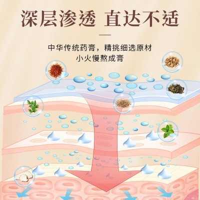 香港大药房老黑膏颈肩腰腿关节贴腰椎艾灸贴艾草穴位贴手工黑膏贴图3