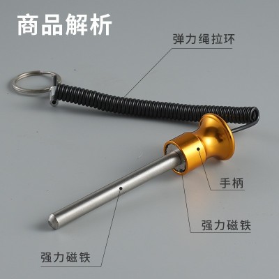 跨境健身器材插销配重片磁力插销健身房器械带线拔销铝制器材配件图2