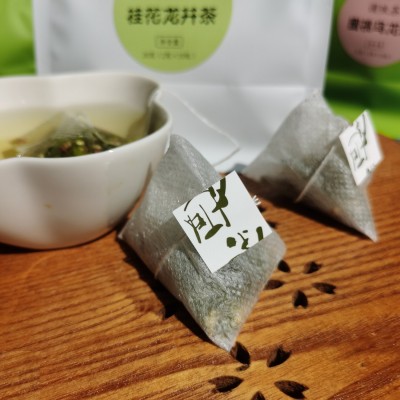 商务用茶办公用茶桂花龙井茶三角茶包20克桂花绿茶袋泡茶10泡图4