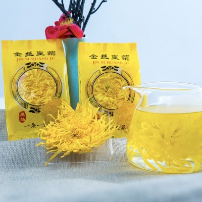 产地直销金丝皇菊 黄菊 一朵一杯 菊花茶花草茶袋装批发量大价优图2