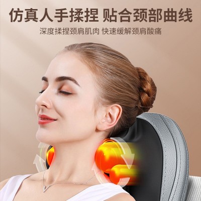 厂货多功能颈椎腰部背部臀部全身气囊按摩靠垫家用肩颈揉捏按摩垫图3