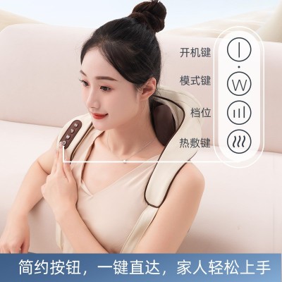厂货按摩披肩斜方肌颈椎夹揉肩背部按摩器电动热敷揉捏按摩仪礼品图2