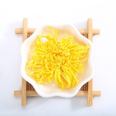 金丝皇菊 礼盒装 一朵一杯 20朵金丝黄菊 大朵菊花茶 铁盒装 批发图3