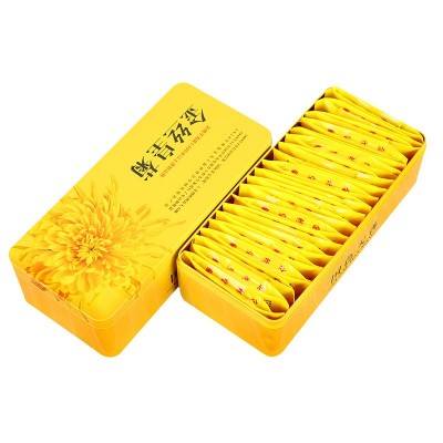 金丝皇菊 礼盒装 一朵一杯 20朵金丝黄菊 大朵菊花茶 铁盒装 批发图5