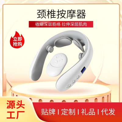新款颈部按摩器护颈仪颈椎按摩仪脉冲理疗热敷肩颈多功能活动礼品图2