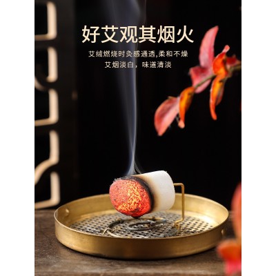 五年陈艾柱批发艾叶条纯艾柱段家用艾段家用艾草艾绒随身灸 艾灸柱图3