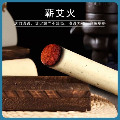 蕲艾条蕲春三陈艾灸条纯正艾绒手工艾柱艾叶艾草条艾灸馆 家用艾条图4