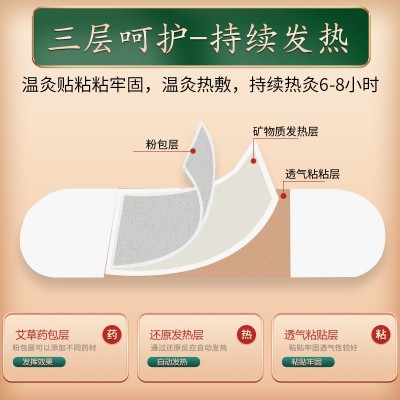 厂家苗疆自发热艾灸贴清湿暖身贴颈椎艾叶热敷八卦艾草发热贴定制图4