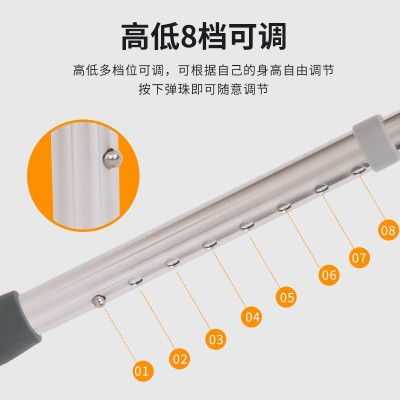 厂家直发康复行走拐棍老人防滑拐杖带轮手辅助起身器可折叠助行器图2