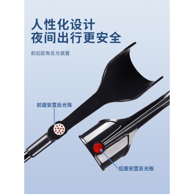 超艺腋下双拐铝合金防滑肘拐折叠伸缩反光助行康复可调节拐杖代发图3