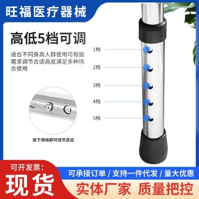 定制不锈钢助行器老人残疾人防滑扶手架走路四脚拐杖辅助行走器图4