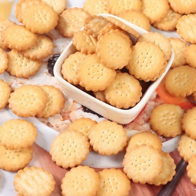 小圆饼网红休闲零食薄脆原味海盐味独立包装充饥代餐饼干批发图2