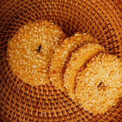 小汪桃酥花生圈烤片香脆芝麻烤片酥饼传统糕点休闲零食早餐批发图3