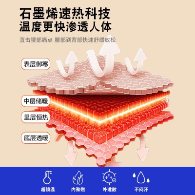 石墨烯加热腰带腰腹双敷发热按摩护宫宝震动大姨妈神器腰部按摩器图5