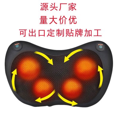 多功能电动家车载两用肩颈椎按摩器仪颈部智能单双键4头8头按摩枕图2