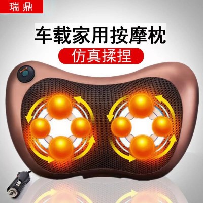 多功能电动家车载两用肩颈椎按摩器仪颈部智能单双键4头8头按摩枕图4
