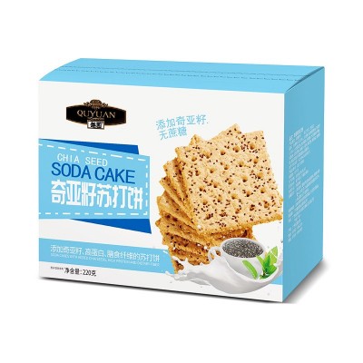趣园220克奇亚籽藜麦苏打饼干 膳食纤维梳打饼干 整箱批发OEM代工图2
