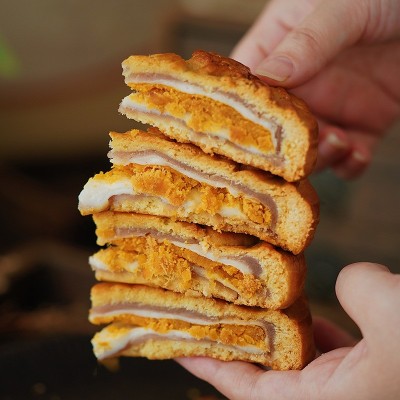 鸳鸯师爷大Q饼闽台风味中秋月饼礼盒6味可选麻薯咸蛋黄芋泥图2