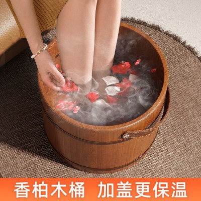 手提泡脚木桶过小腿木质洗脚桶家用按摩足浴桶木质洗脚盆足浴盆图3