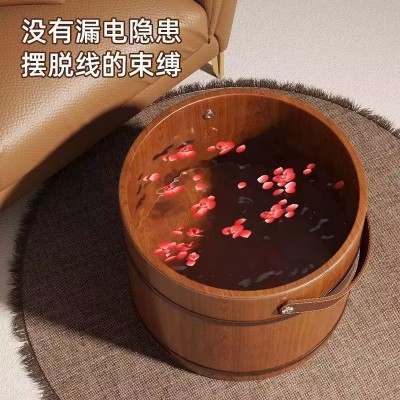 香柏木泡脚木桶 成人足疗养护洗脚木盆 家用实木泡脚盆足浴盆图3