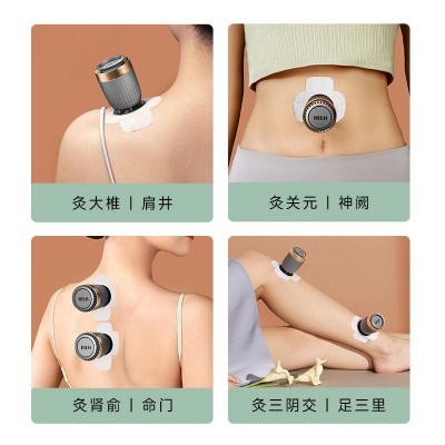 HITH家用艾灸盒明火艾灸罐一体机便携式温灸仪随身灸 浅绿色3杯图4