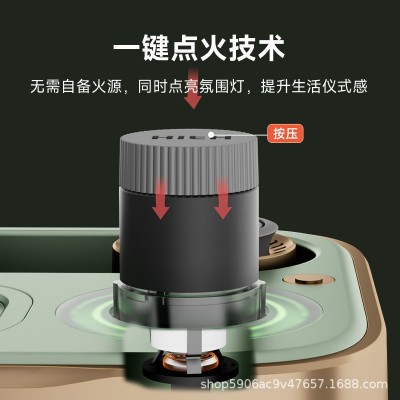 HITH家用艾灸盒明火艾灸罐一体机便携式温灸仪随身灸 浅绿色3杯图3
