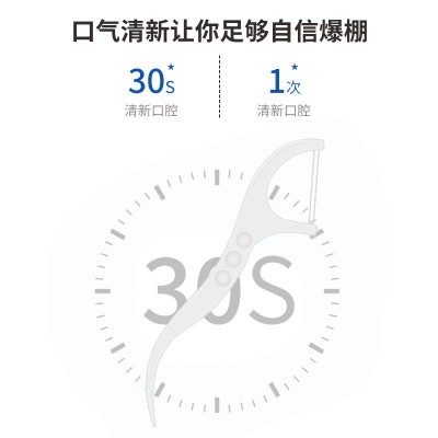 双线牙线棒签剔牙外贸一次性便携时尚英文家庭袋装 100支跨境批发图3