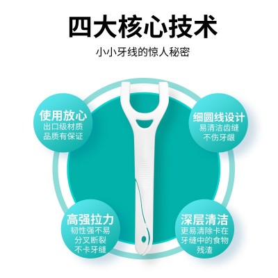 后牙牙线棒签剔牙外贸一次性便携时尚英文家庭袋装 75支跨境批发图4