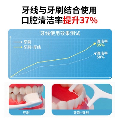 水果味牙线棒签剔牙外贸一次性便携英文家庭袋装 100支跨境批发图5